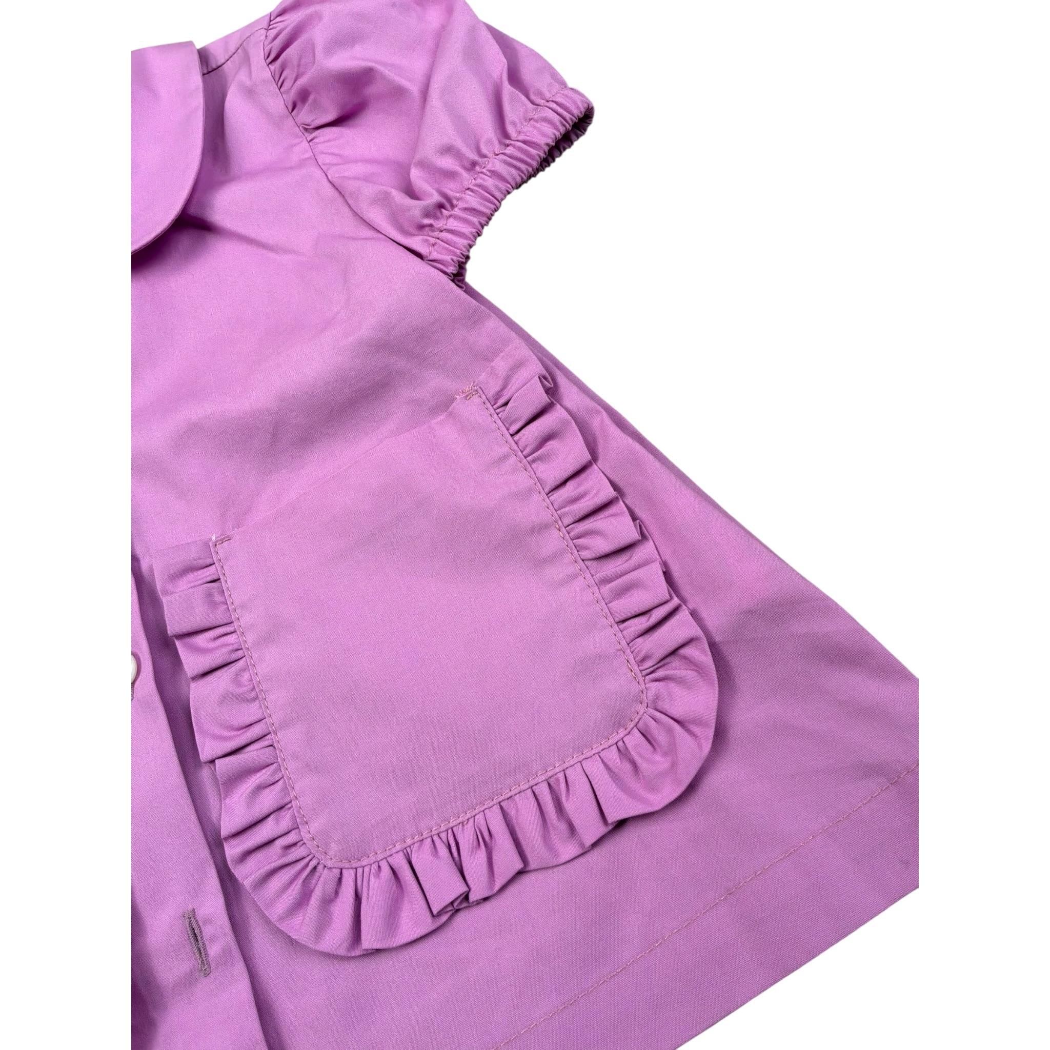 Ilfarobimbi camicia Tinta Unita con Colletto per Neonata IFB50184 MAGENTA ILFAROBIMBI 