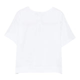 Il Gufo T-Shirt Girocollo Tinta Unita con Ricami per Neonata P25TS482MF032N BIANCO IL GUFO 