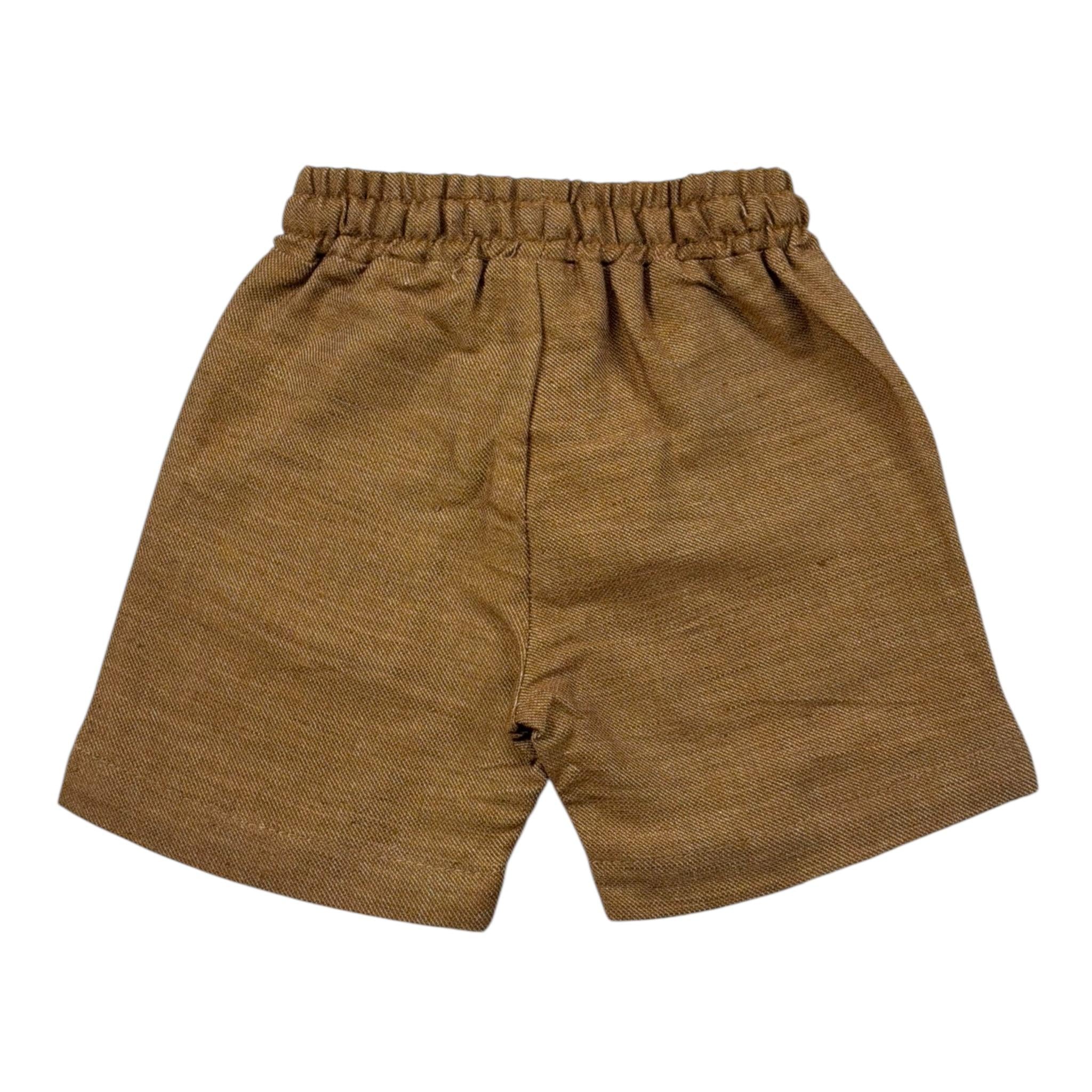 Le Bebe Bermuda Tinta Unita con Elastico In Vita per Neonato LBB4948 MARRONE LE BEBE 