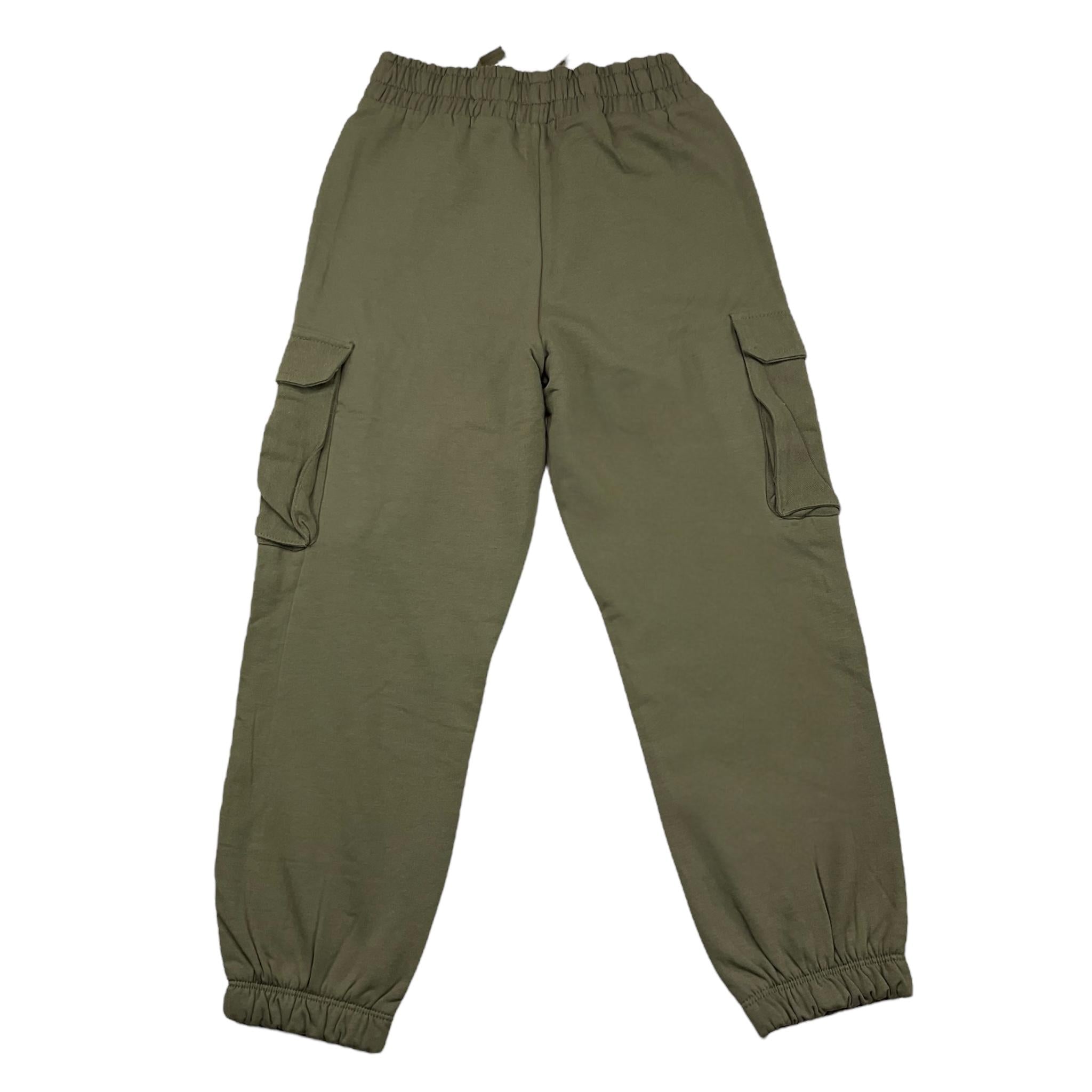 NAME.IT pantalone tuta tinta unita con tasconi Verde per Bambino 13233357 VERDE NAME.IT 