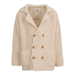 Dou Dou Cardigan Tinta Unita con Bottoni per Bambina DW9P00 BEIGE DOU DOU 