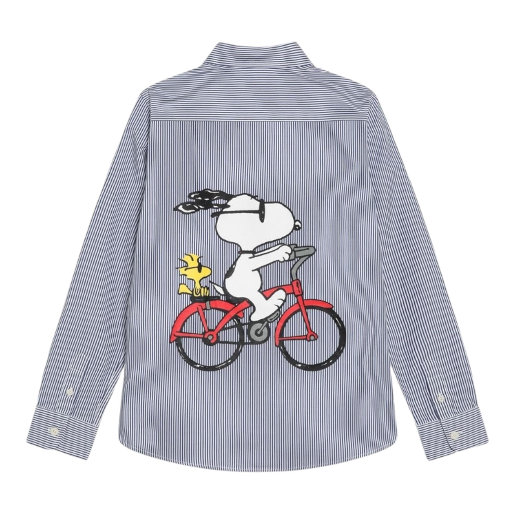 Saint Barth Camicia Manica Lunga Fantasia A Righe per Bambino AGN000100118 BLU SAINT BARTH 