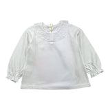 ZHOE & TOBIAH shirt tinta unita con colletto con ricami Bianco per Bambina BSS5 BIANCO ZHOE & TOBIAH 