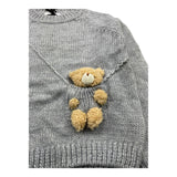 TO be too maglia girocollo tinta unita con applicazione Grigio per Bambina TFBF24M657X GRIGIO TO be too 