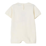 Il Gufo Pagliaccetto Mezza Manica Tinta Unita per Neonata P25TO272EM109 PANNA IL GUFO 