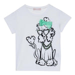 Liu Jo T-Shirt Girocollo Tinta Unita con Stampe per Neonata KA5082 BIANCO LIU JO 