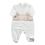 Barcellino Tutina Bicolore con Stampa per Neonata 110801 BIANCO/ROSA BARCELLINO 