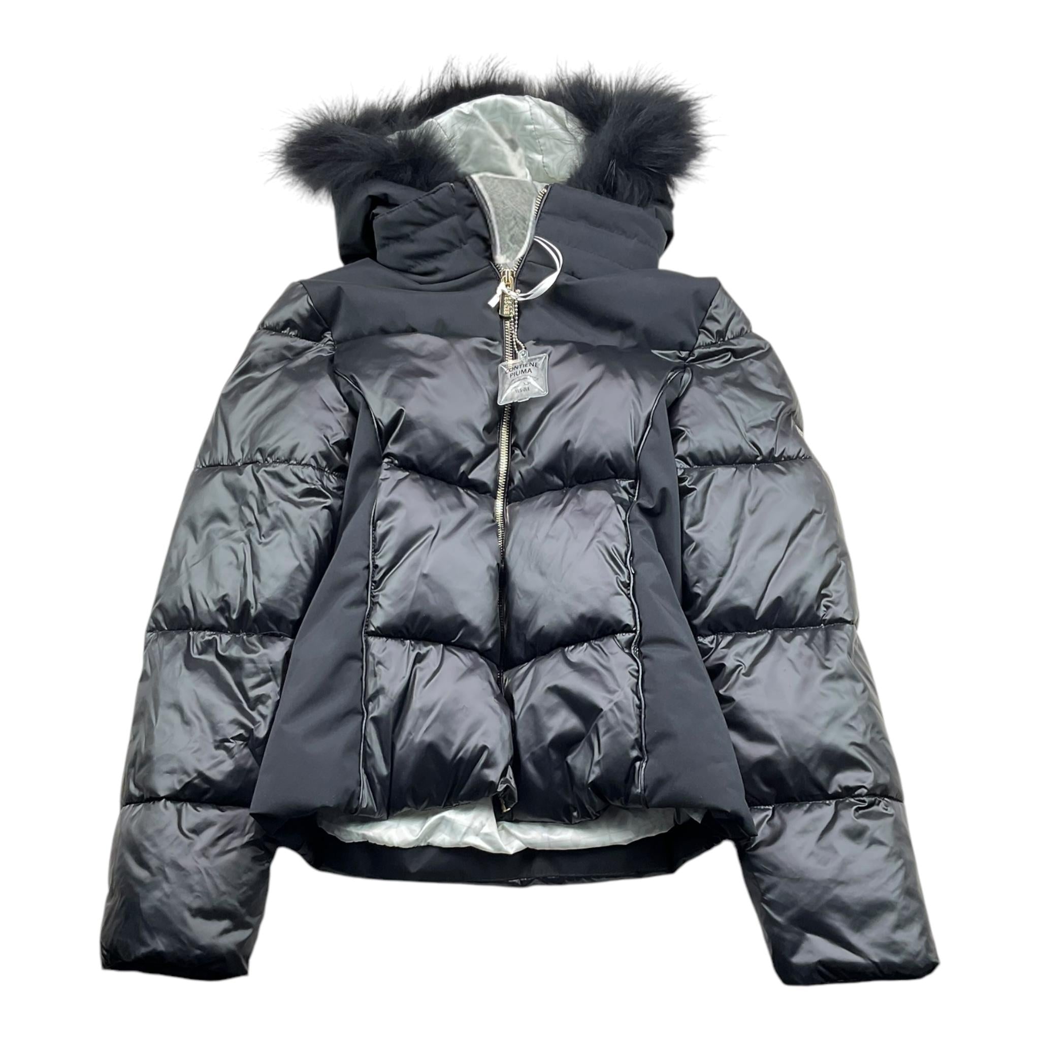 YES ZEE giubbino tinta unita con zip e cappuccio Nero per Bambina J0166 NERO YES ZEE 