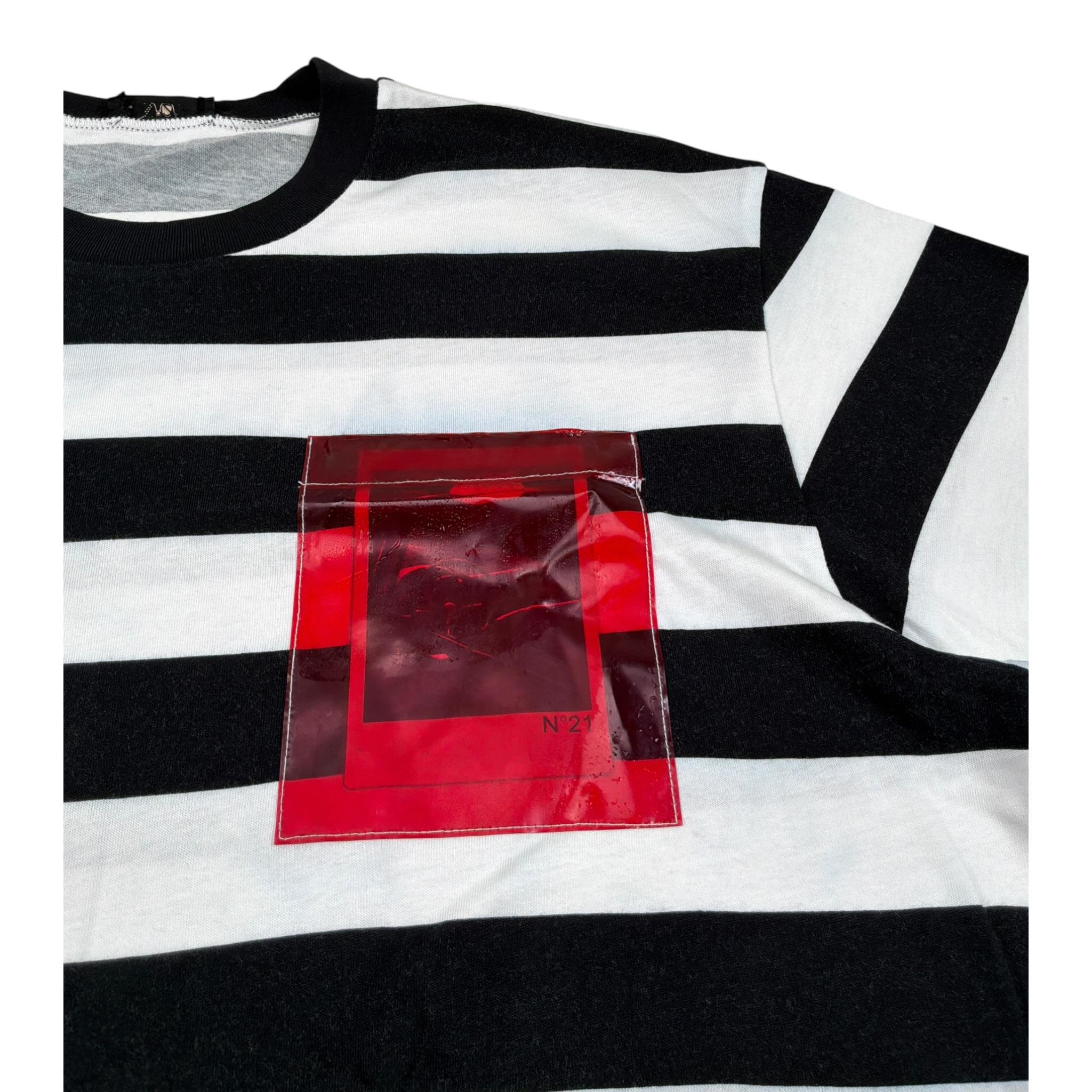 N°21 T-Shirt Fantasia A Righe Bianco/Nero per Bambino N21499 BIANCO/NERO N°21 
