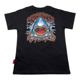 Propaganda T-Shirt Rundhals Einfarbig mit Aufdruck Schwarz für Jungen