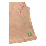 Losan Einfarbiges Tanktop mit rosa Stickerei für Baby Mädchen
