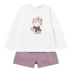 MAYORAL completo 2pz short-shirt bicolore Bianco/rosa per Neonata 2253 BIANCO/ROSA MAYORAL 