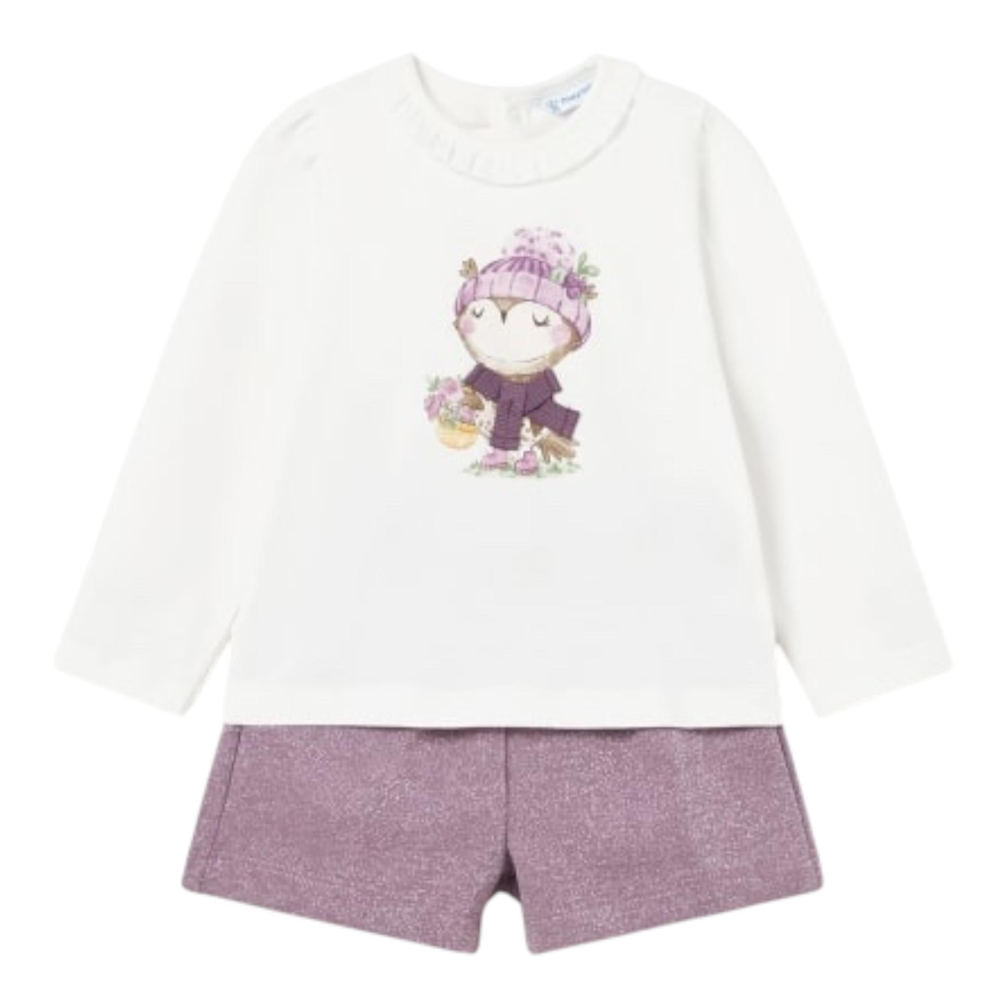 MAYORAL completo 2pz short-shirt bicolore Bianco/rosa per Neonata 2253 BIANCO/ROSA MAYORAL 