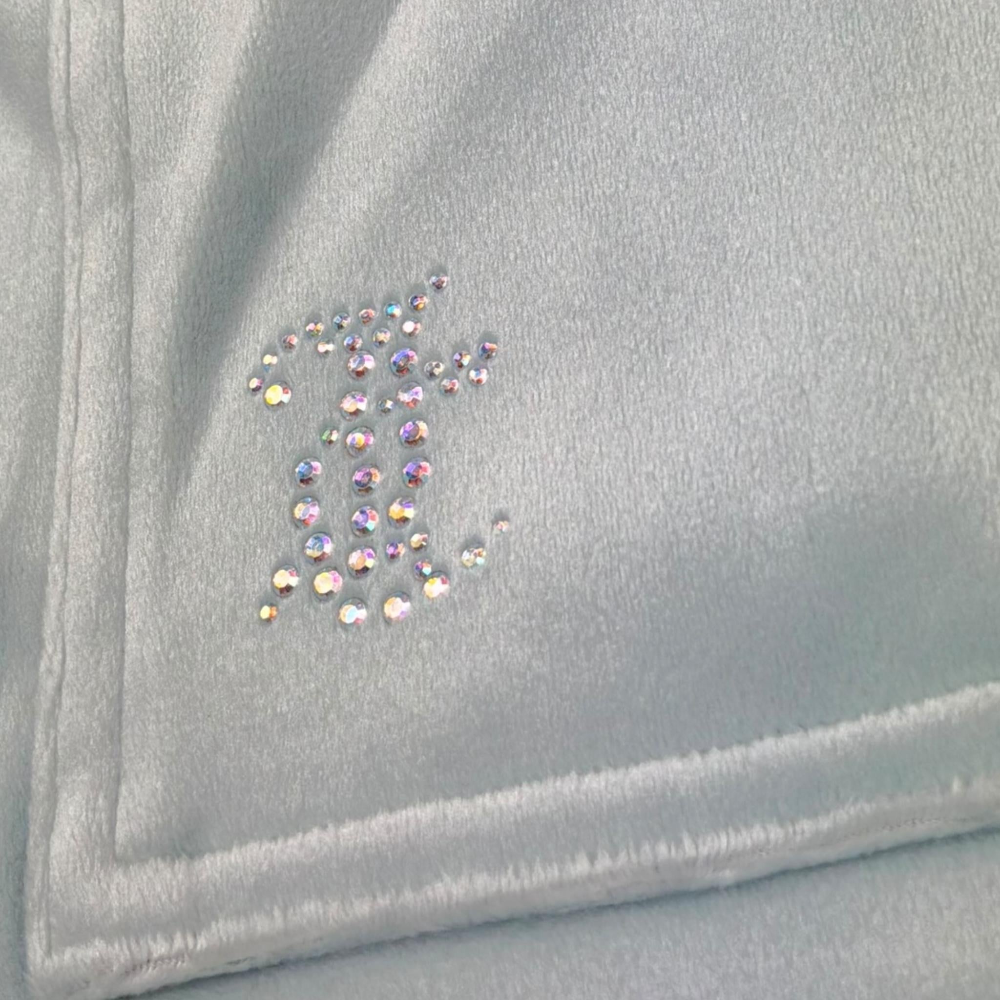 Juicy Couture Pantalone In Velluto Tinta Unita per Bambina JBX6490 VERDE ACQUA JUICY COUTURE 