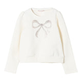 LIU JO felpa chiusa girocollo tnta unita con brillantini Panna per Bambina KF4108F0939X PANNA LIU JO 