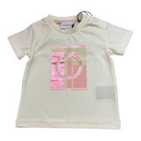 Trussardi T-Shirt Girocollo Tinta Unita con Stampa per Neonata TIP23126TS PANNA TRUSSARDI 