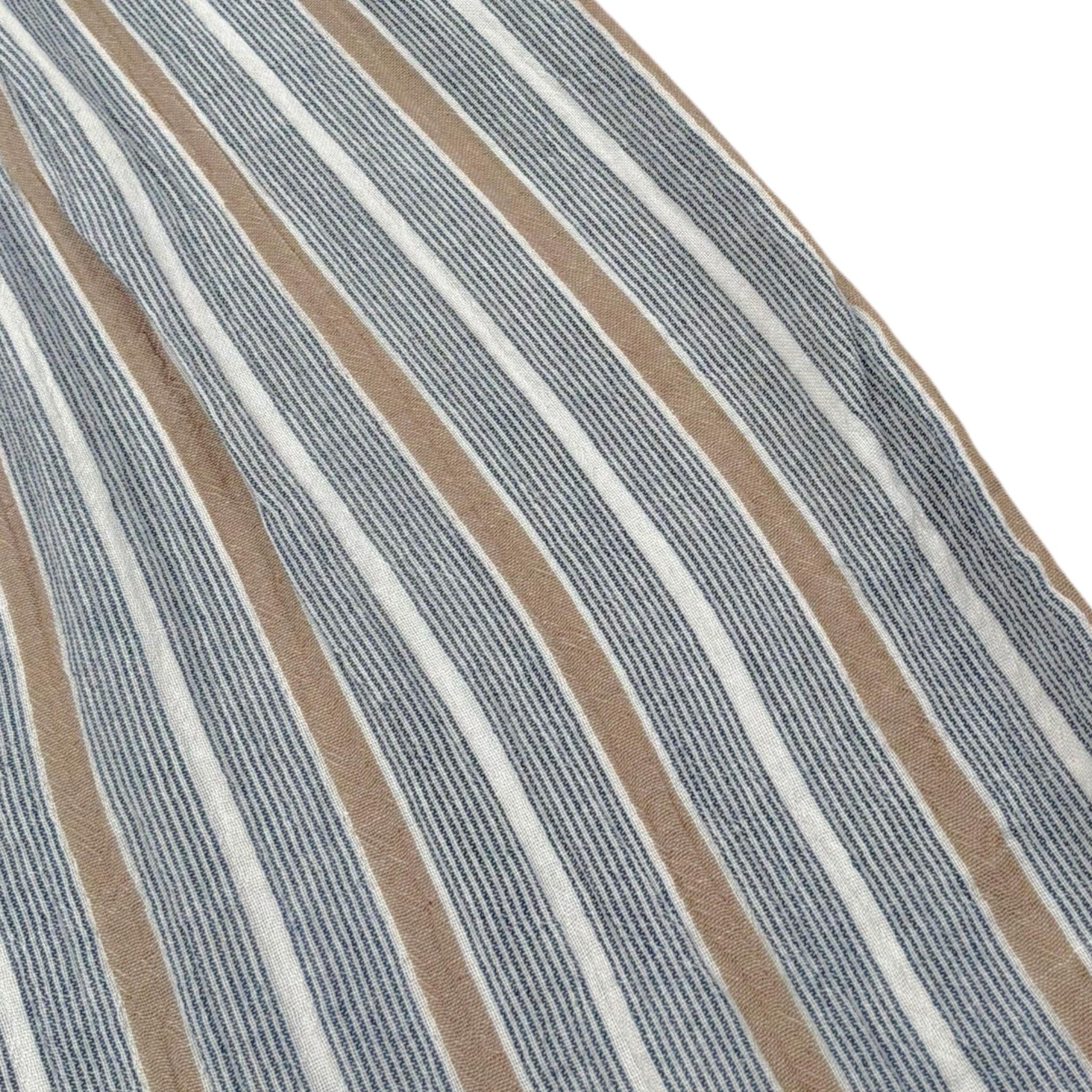 Petit Indi Tuta Intera Tinta Unita con Fantasia A Righe per Neonata SS25BK5229X BLU PETIT INDI 