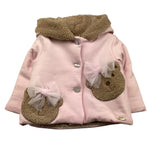 LE BEBE' cappotto tinta unita con cappuccio e pelliccia interna Rosa per Neonata LBG6019 ROSA LE BEBE' 