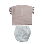Calamaro Completo 2 Pezzi Camicia-Coulotte per Neonato 11166 BIANCO CALAMARO 
