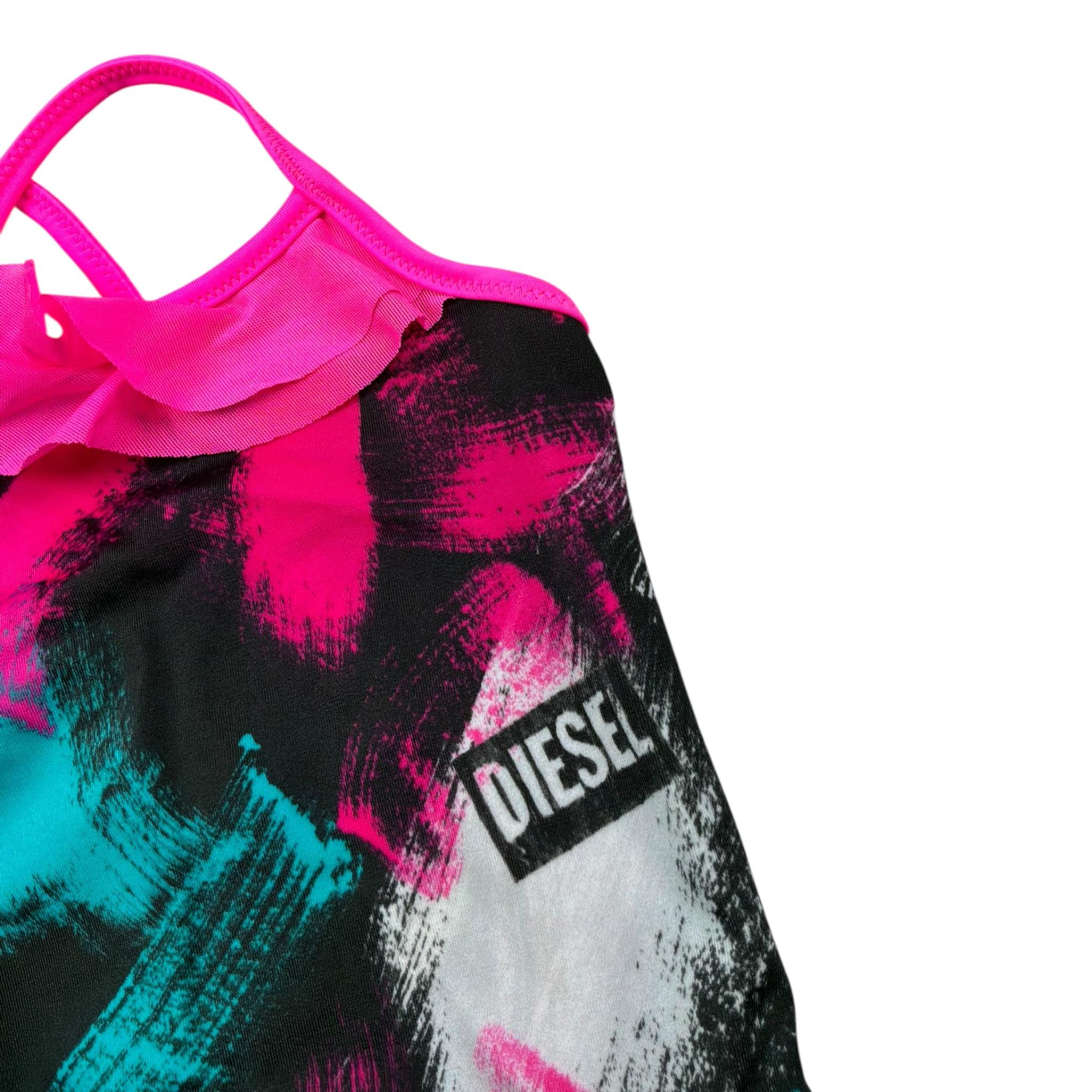 Diesel Costume Intero Tinta Unita con Balze per Neonata K00206 NERO DIESEL 