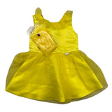 Liu Jo Einfarbiges ärmelloses Kleid mit gelbem Tüll für Mädchen