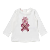 LIU JO shirt girocollo tint unita con stampa in contrasto Bianco per Neonata HF3080 BIANCO LIU JO 