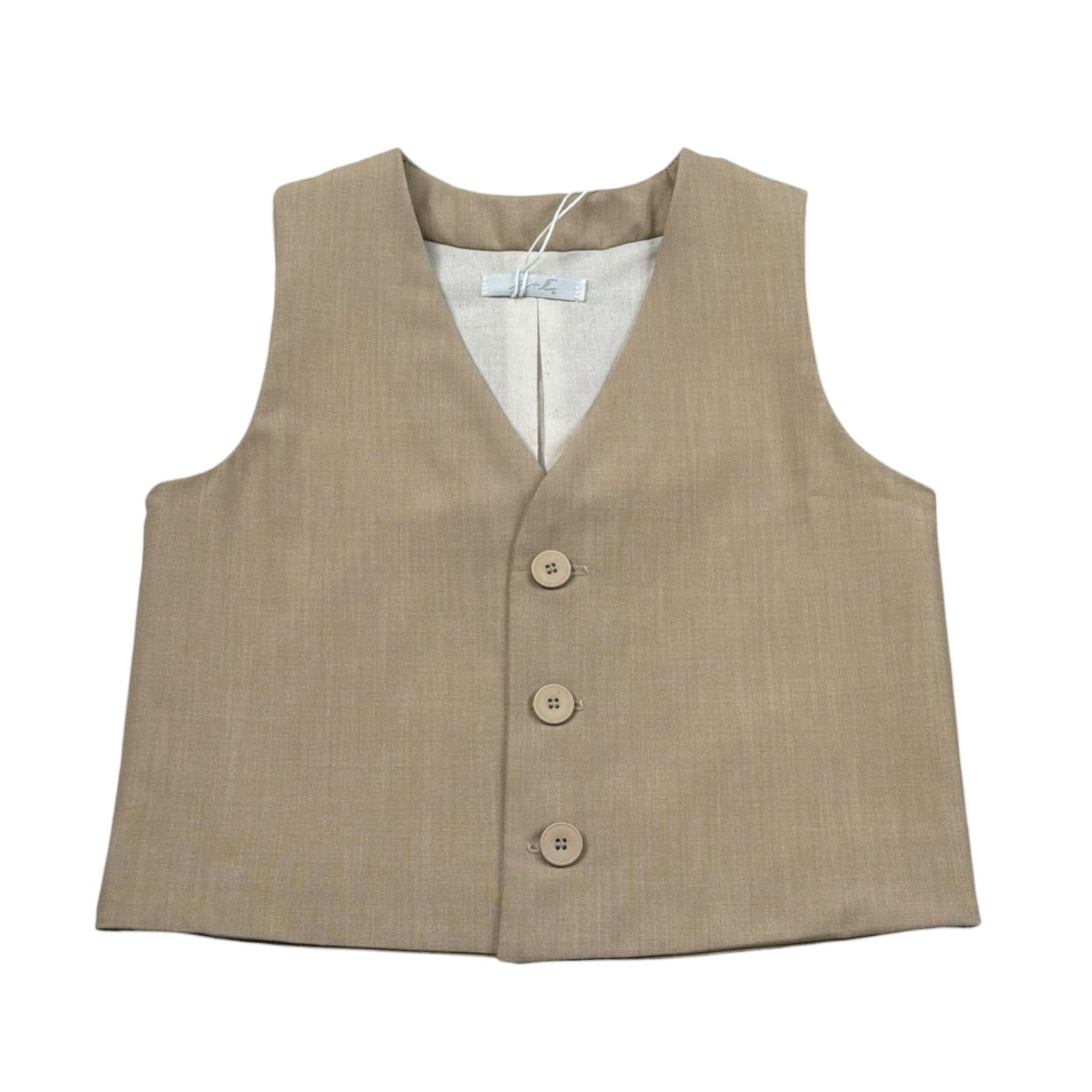 M+E' Gilet tinta unita Sabbia per Bambino UEM0547 SABBIA M+E' 