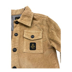 REFRIGUE camicia manica lunga tinta unita in velluto Beige per Bambino RW341 BEIGE REFRIGUE 
