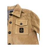 REFRIGUE camicia manica lunga tinta unita in velluto Beige per Bambino RW341 BEIGE REFRIGUE 
