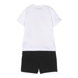 Cesare Paciotti 2-teiliges Set T-Shirt-Bermuda Schwarz/Weiß für Neugeborene