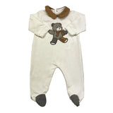 LE BEBE' tutina manica lunga tinta unita con stampa in contrasto Panna per Neonato LBB4663 PANNA LE BEBE' 