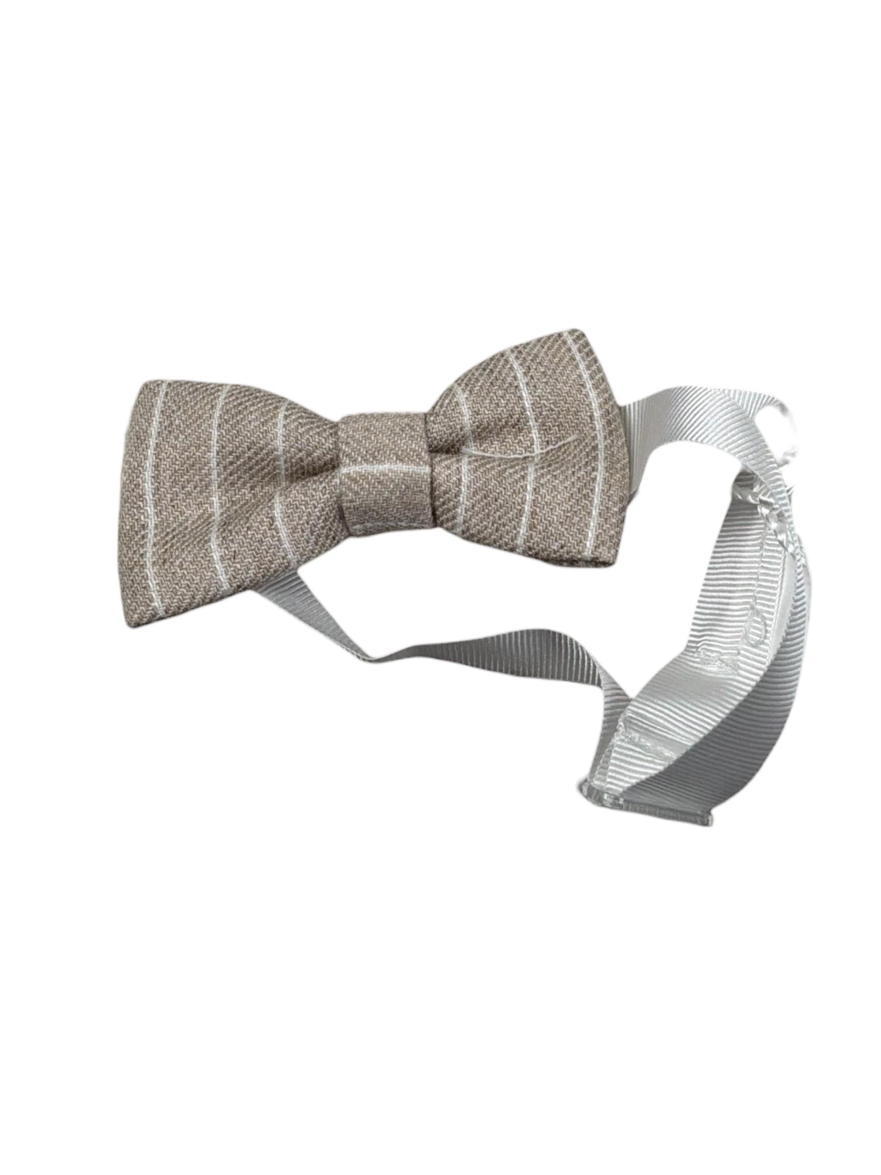 Le Bebe' Papillon tinta unita con Fantasia A Righe Beige per Neonato LBB4483 BEIGE LE BEBE' 