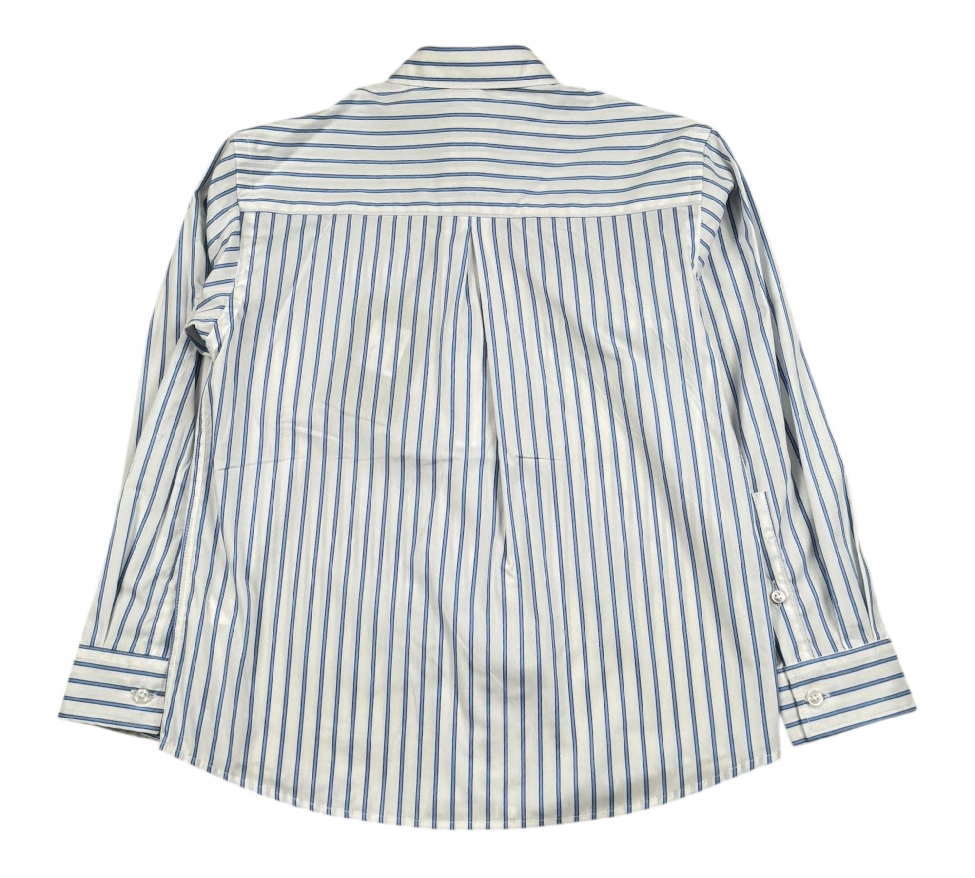 Paolo Pecora Camicia Manica Lunga Tinta Unita Fantasia A Righe per Bambino PP4342 BIANCO PAOLO PECORA 