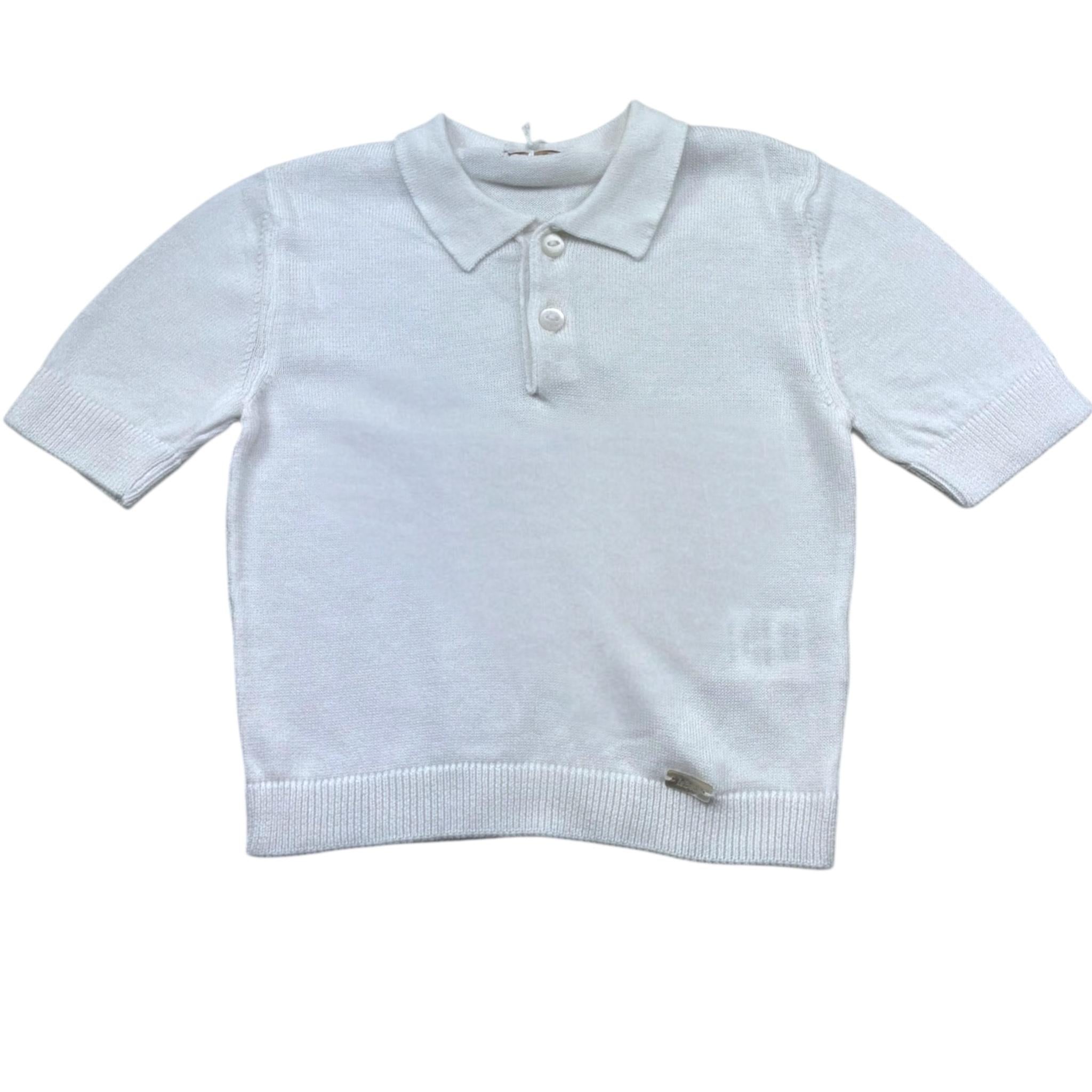 Le Bebe' Polo Mezza Manica Tinta Unita per Neonato LBB5416 BIANCO LE BEBE' 