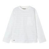 Mayoral Shirt Girocollo Tinta Unita con Taschino per Bambino 3050 BIANCO MAYORAL 