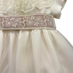 MARLU' abito cerimonia tinta unita con ricami Bianco per Neonata MU11769 BIANCO MARLU' 