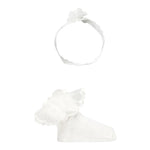 Mayoral Babbucce Tinta Unita con Fascia Capelli per Neonata 9868 BIANCO MAYORAL 