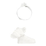 Mayoral Babbucce Tinta Unita con Fascia Capelli per Neonata 9868 BIANCO MAYORAL 