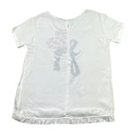 Monnalisa Camicia Mezza Manica Tinta Unita con Stampe per Bambina 711618PB PANNA MONNALISA 