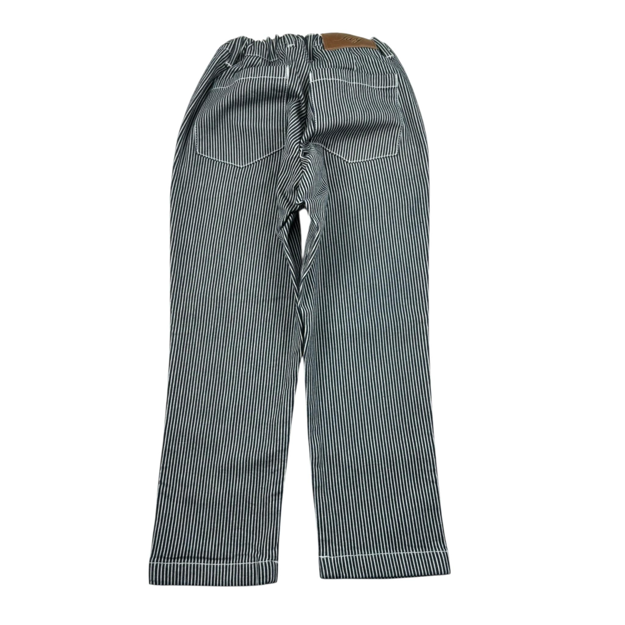 Fay Pantalone Tinta Unita con Fantasia A Righe per Bambino 5O6061 BLU FAY 