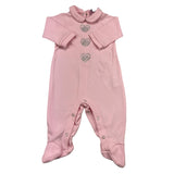Chiara Ferragni Baby Mädchen Einfarbig Langarm Strampler Rosa