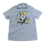 Saint Barth Camicia Mezza Manica Fantasia A Righe per Bambino SIFNOS BLU SAINT BARTH 