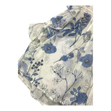 Miss Blumarine Halbarm-Shirt mit Blumen-Fantasie-Print in Weiß für Baby-Mädchen