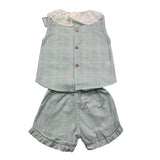Valentina Bebes 2-teiliges Set Shirt-Hosen Aqua Grün für Neugeborene