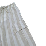 Magil Pantalone Bicolore Fantasia A Righe per Neonata HM25001N BIANCO/BEIGE MAGIL 