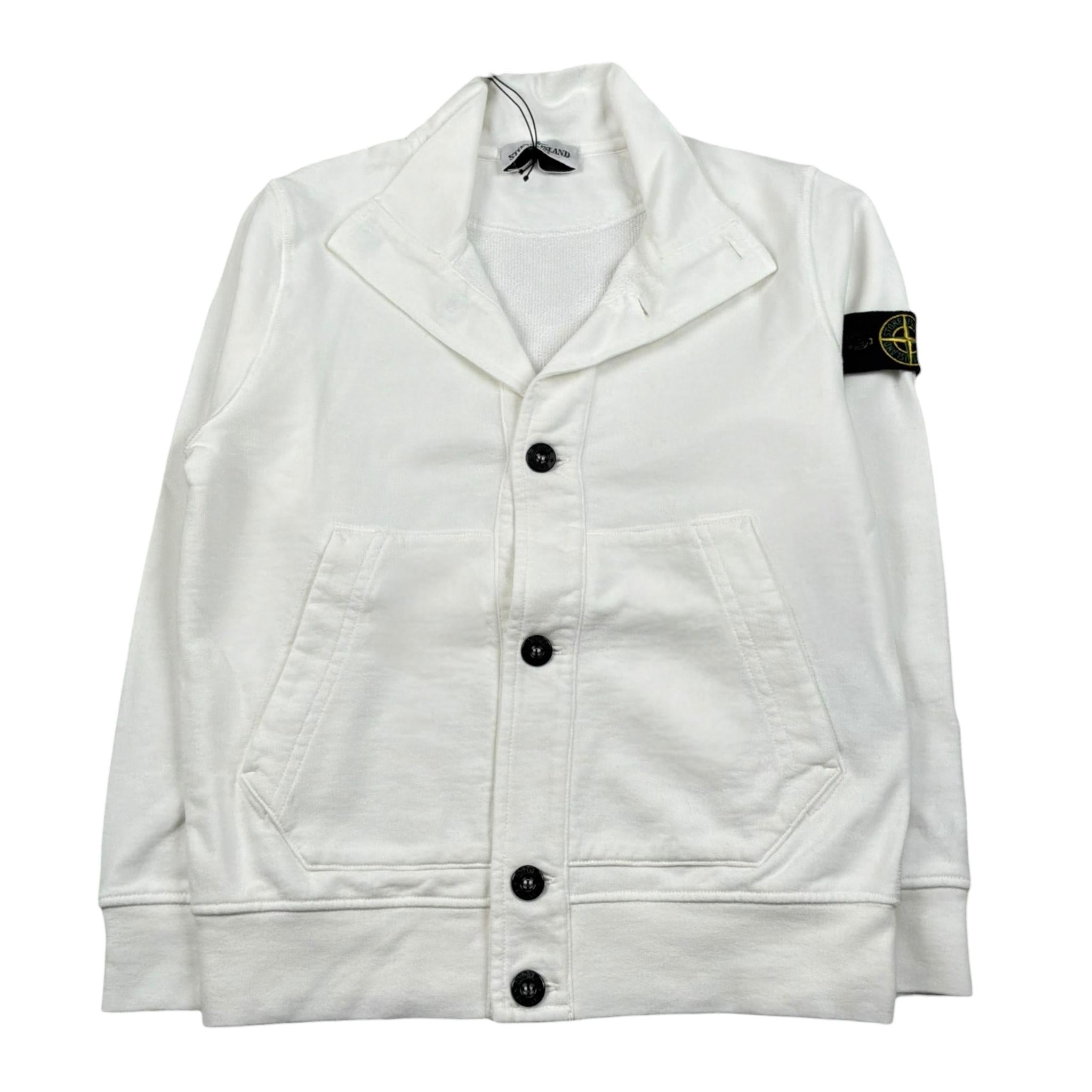 Stone Island Felpa con Bottoni Tinta Unita per Bambina K1S166100002 PANNA STONE ISLAND 