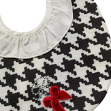 Barcellino Bavetta Tinta Unita con Stampa E Fantasia per Neonata 4344 BIANCO/NERO BARCELLINO 