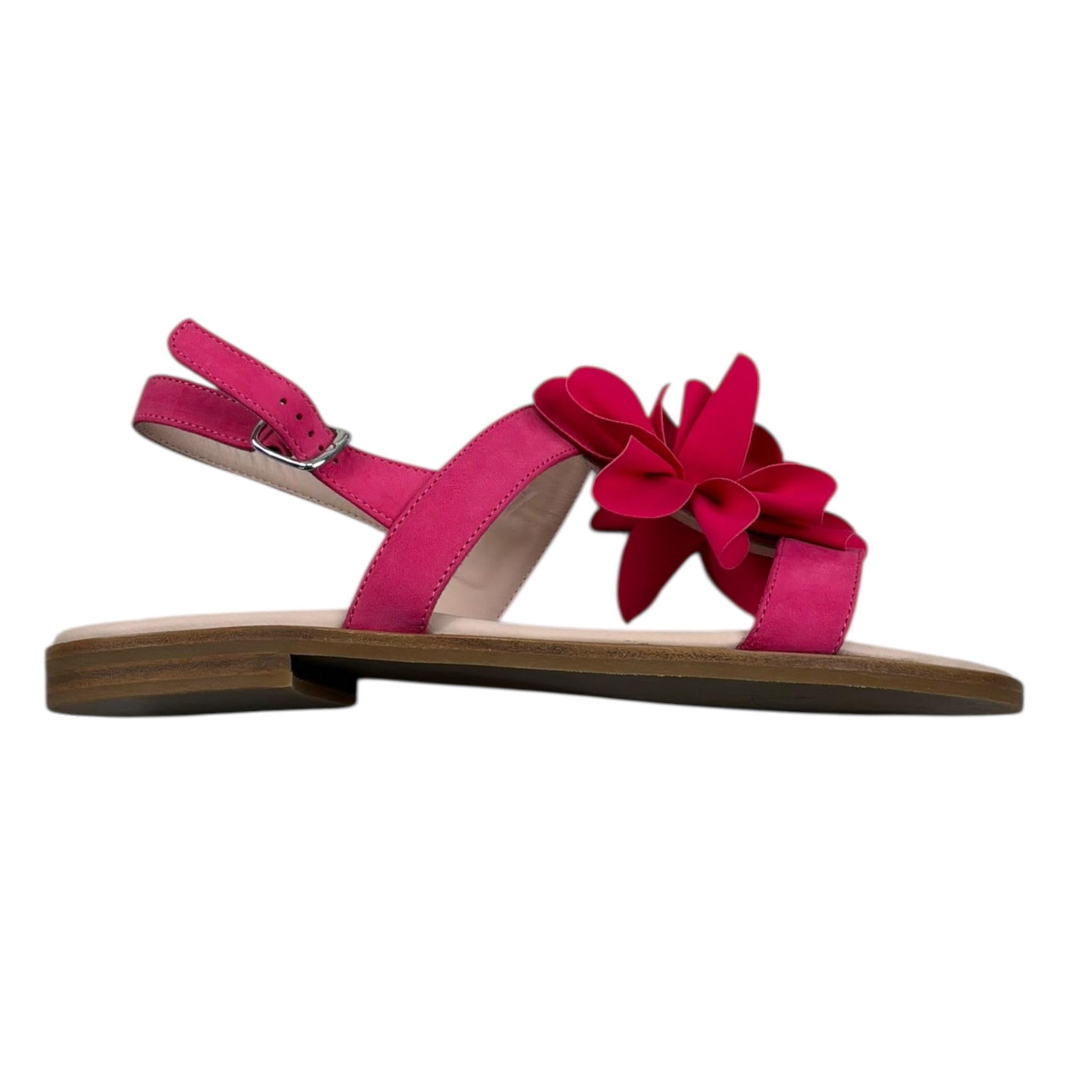 Il Gufo Sandalo Tinta Unita con Applicazioni per Bambina G625 FUXIA IL GUFO 