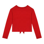 DOLCE & GABBANA shirt girocollo tinta unita cn logo Rosso per Bambina L5JTNP ROSSO DOLCE & GABBANA 