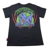 Propaganda T-Shirt Rundhals Einfarbig mit Aufdruck Schwarz für Jungen